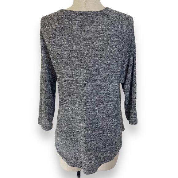 Sparkle & Fade heather gray sweater' women's medium slouch raglan scoop neck - Picture 3 of 6
